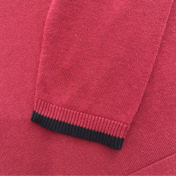 Crown & Ivy Cranberry Multicolor Intarsia Star Sweater With Stripes, Size Large - Picture 7 of 14